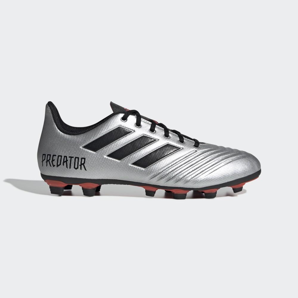 Adidas Men's Predator 19.4 Flexible Ground Football Boots Silver Metal/Black/Red Ireland F35597